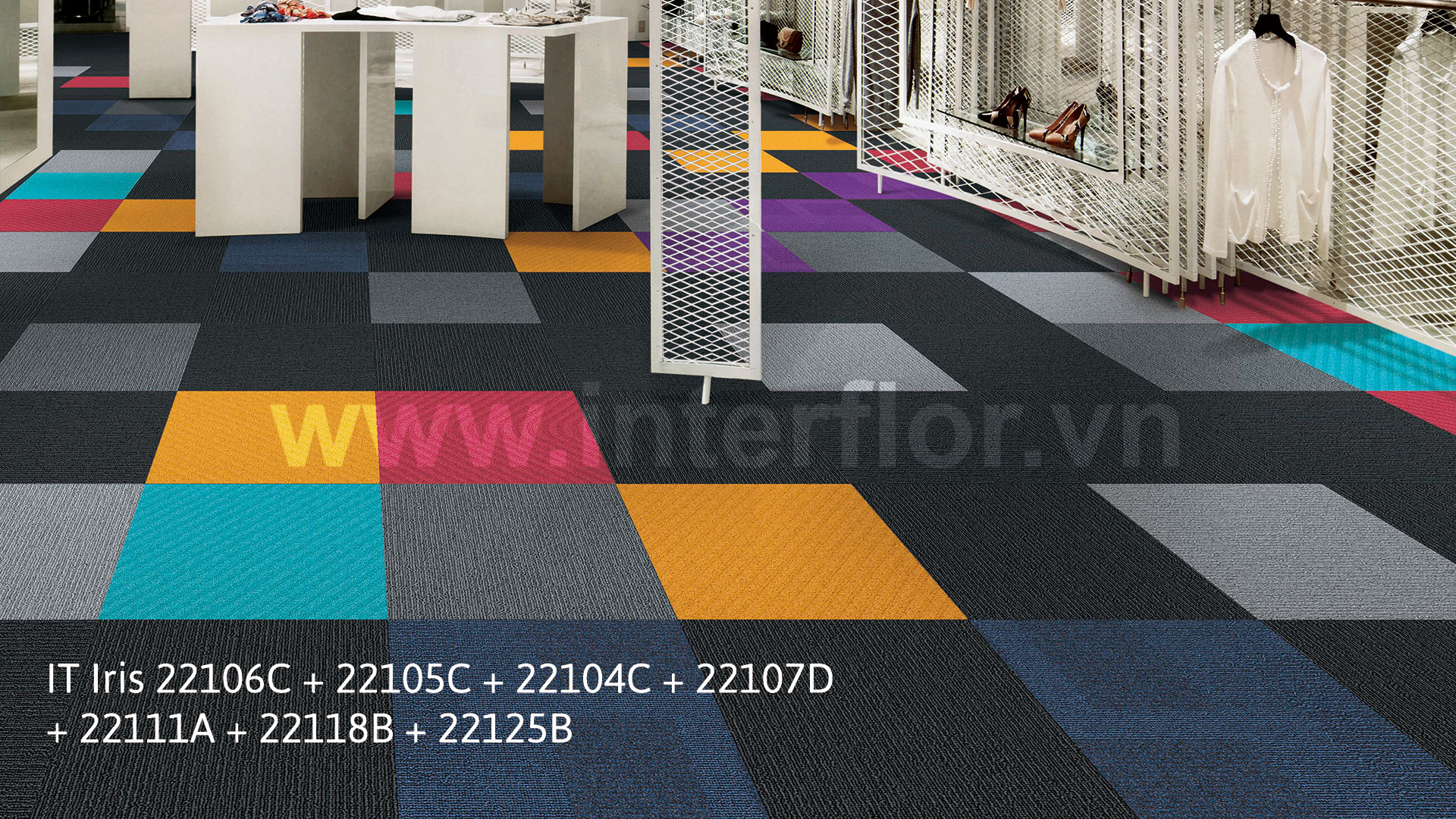 Thảm Interflor ITIris 22106C+22105C+22104C+22107D+22111A+22118B+22122D+22125B