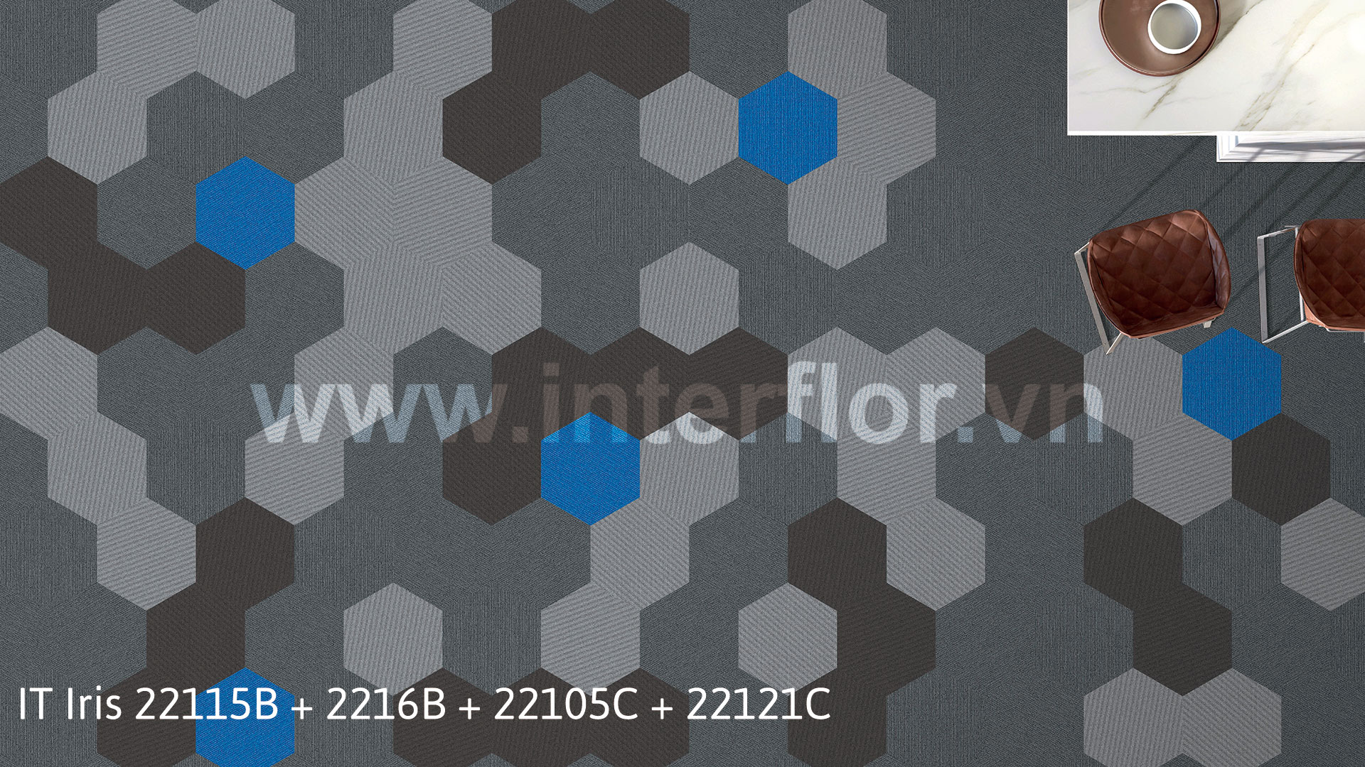 Thảm Interflor ITIris 22115b+2216b+22105c+22121c