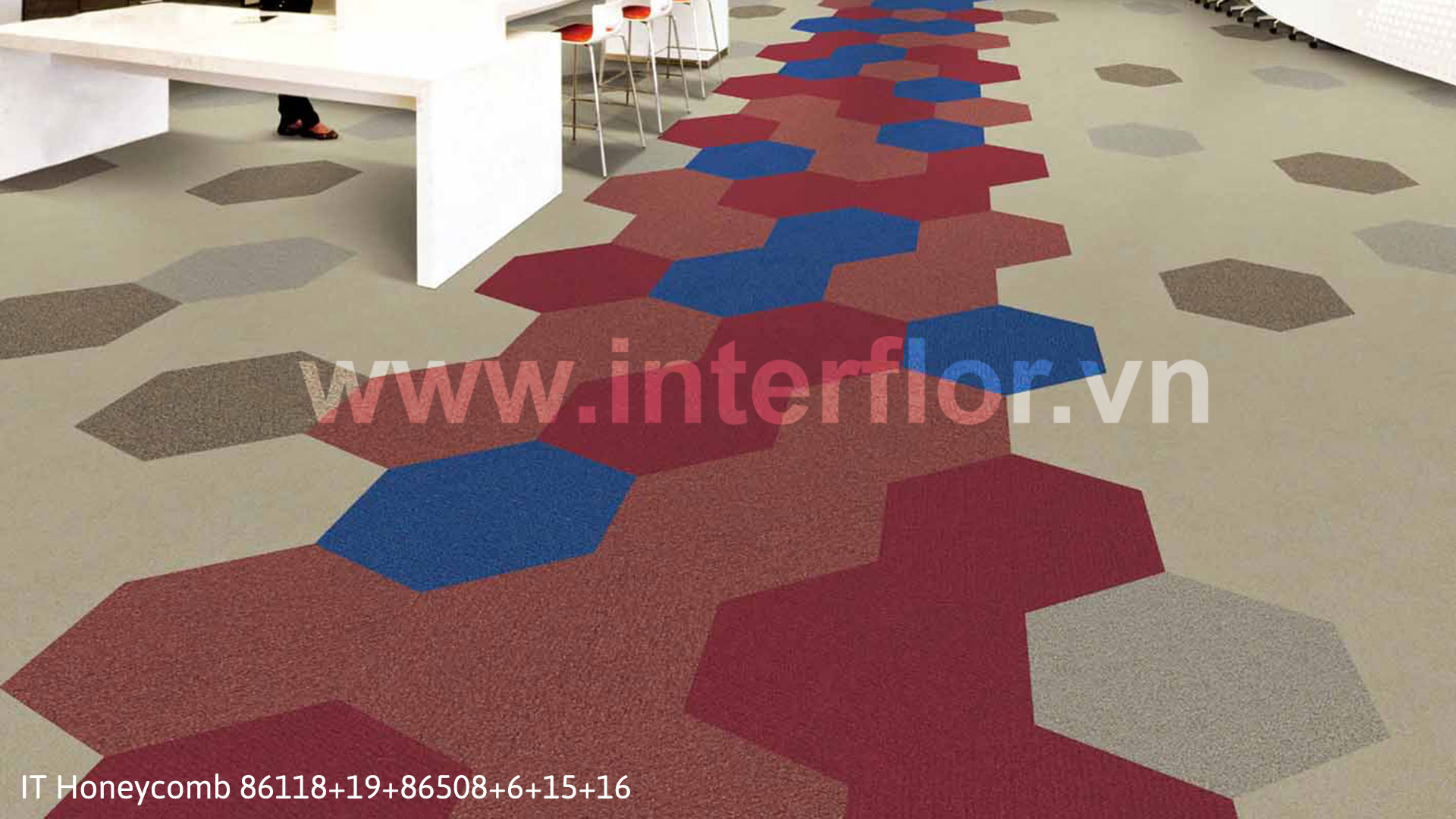 Thảm Interflor ITHoneycomb 86118+19+86508+6+15+16