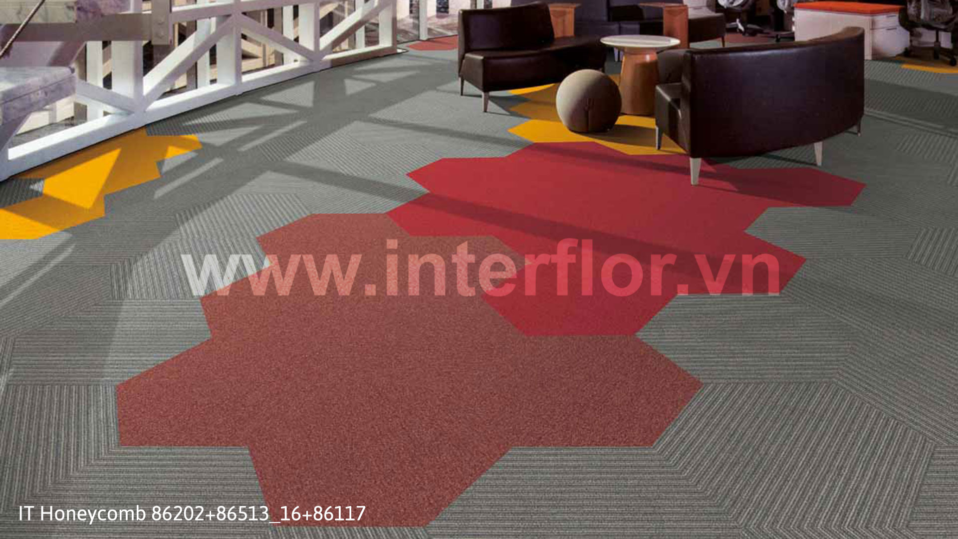 Thảm Interflor ITHoneycomb 86202+86513+16+86117