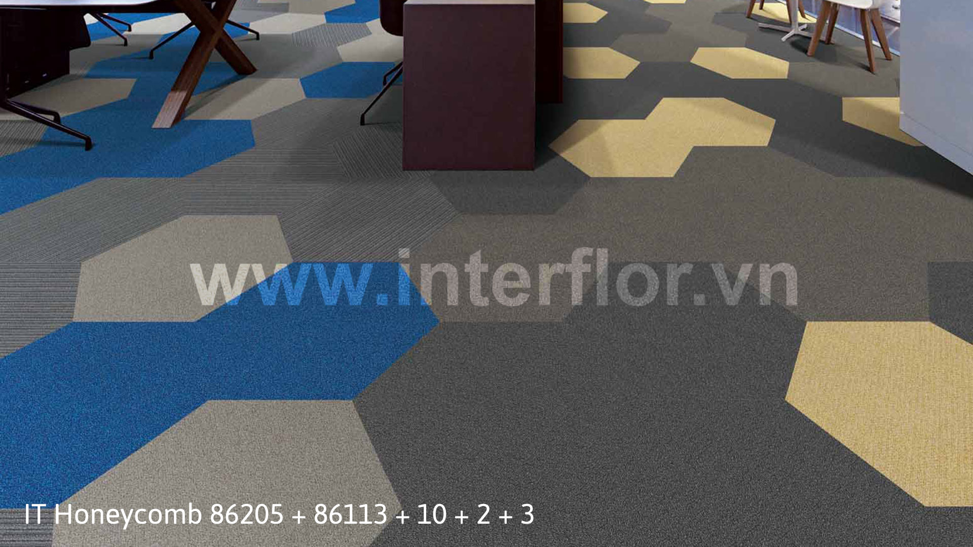 Thảm Interflor ITHoneycomb 86205+86113+10+2+3+86510